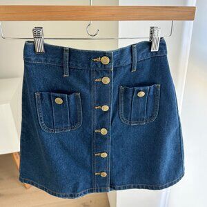 Japanese Label Browny Standard denim mini skirt // Size S/M